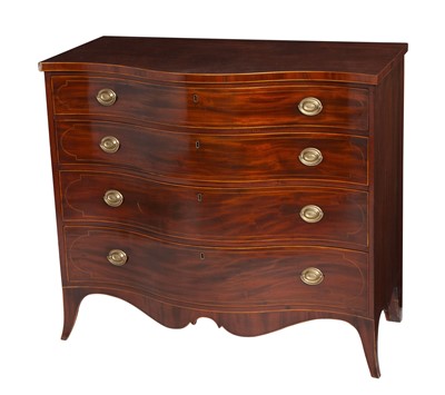 Lot 257 - Federal Inlaid Mahogany Chest of Drawers
