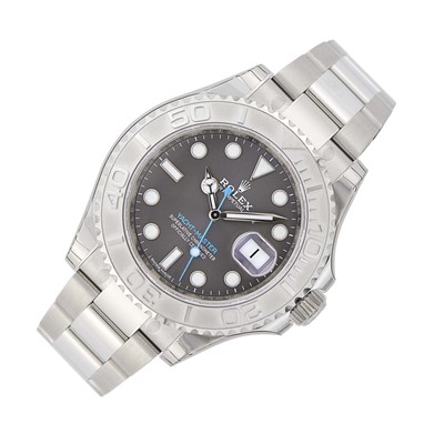 Lot 66 - Rolex Gentleman's Stainless Steel and Platinum 'Yacht-Master 40' Wristwatch, Ref. M116622