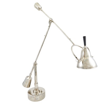 Lot 167 - Bauhaus Style Chrome-Plated Metal "Buquet" AdjustableTable Lamp