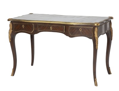 Lot 184 - Louis XV Style Gilt-Metal Mounted Stained Wood Bureau Plat