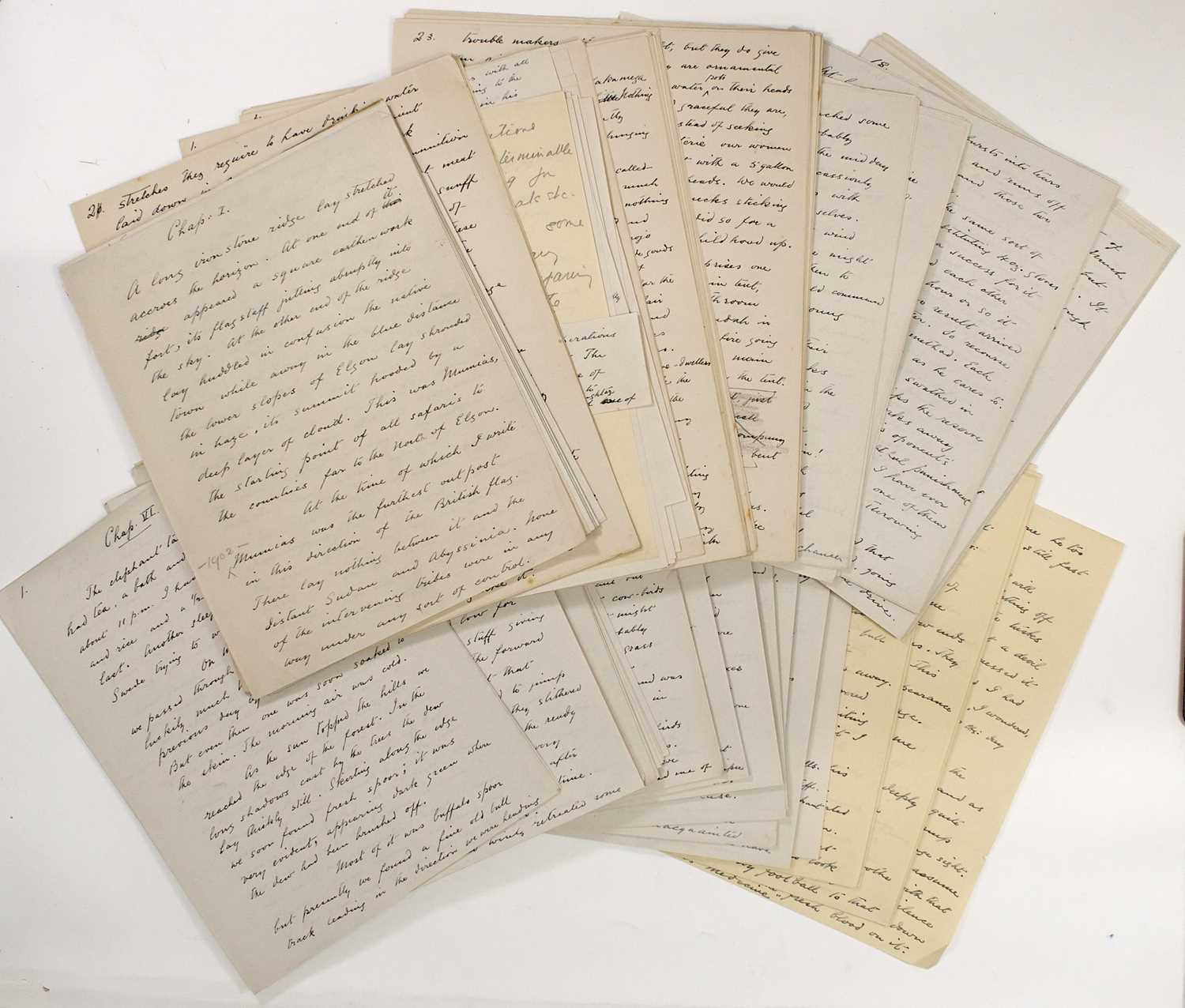 Lot 107 - The surviving manuscript of W.D.M Bell's Karamojo Safari