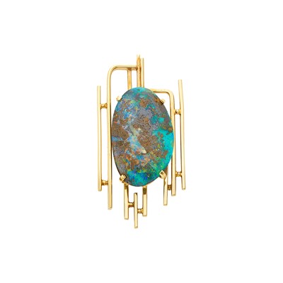 Lot 1060 - Gold, and Boulder Opal Pendant