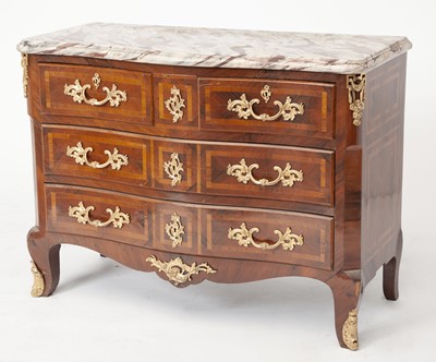 Lot 322 - Louis XV Style Satinwood Parquetry Commode