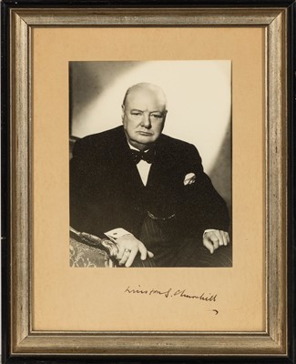 Lot 304 - A classic signed portrait of Churchill