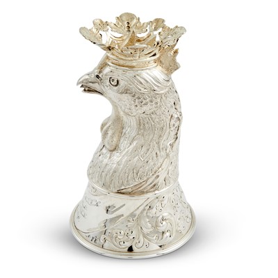 Lot 523 - Continental Silver and Parcel Gilt Rooster-Form Stirrup Cup