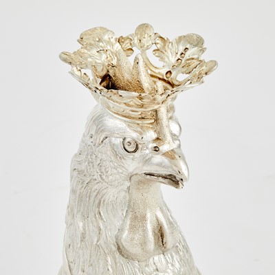 Lot 523 - Continental Silver and Parcel Gilt Rooster-Form Stirrup Cup