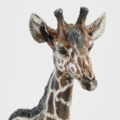 Lot 520 - English Cold-Painted Silver Model of a Giraffe