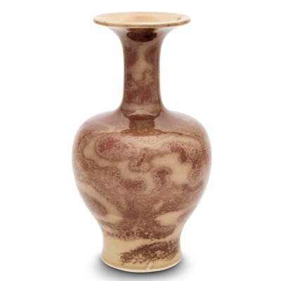 Lot 669 - A Chinese Peach Blossom Glazed Porcelain Vase