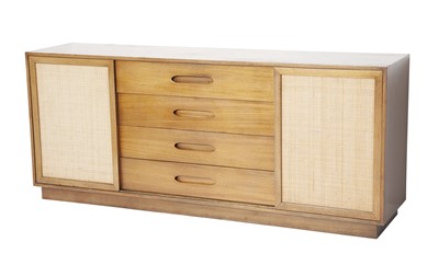 Lot 182 - Harvey Probber Walnut and Caned Sideboard