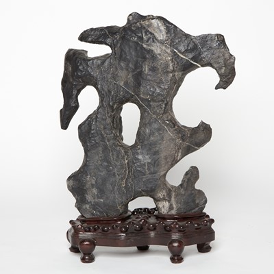 Lot 82 - A Chinese Scholar's Rock and Stand