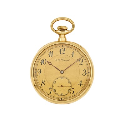 Lot 1298 - Gold Open Face Pocket Watch