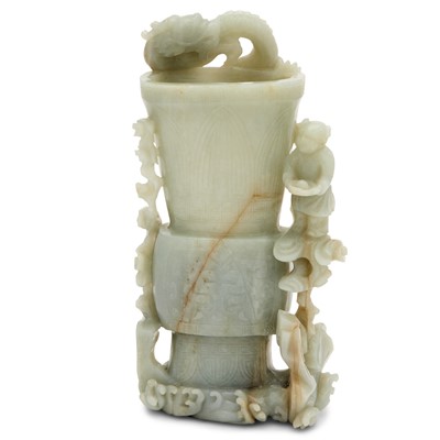 Lot 46 - A Chinese Celadon Jade Vase