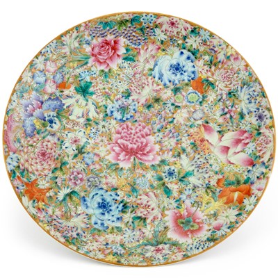 Lot 270 - A Chinese Millefleurs Porcelain Dish