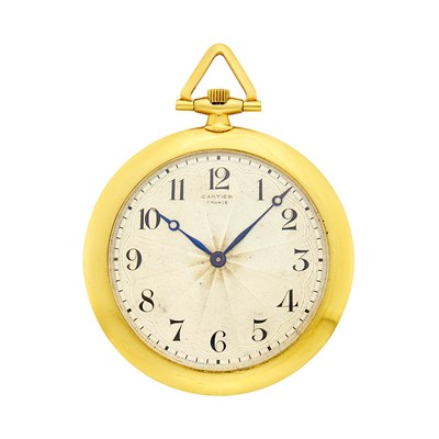 Lot 40 - Cartier, European Watch & Clock Co. Gold Open Face Pocket Watch, France