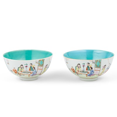 Lot 283 - A Pair of Chinese Enameled Porcelain Bowls
