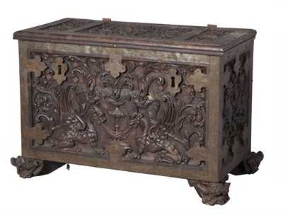 Lot 180 - Italian Style Carved Wood Blanket Chest