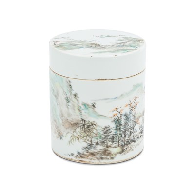 Lot 255 - A Chinese Enameled Porcelain Canister