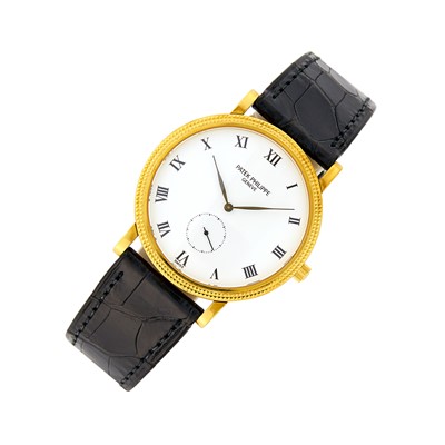 Lot 1026 - Patek Philippe Gold 'Calatrava' Wristwatch, Ref. 3919J