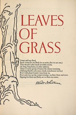 Lot 146 - The Grabhorn Press Leaves of Grass--"400 copies and the press destroyed"