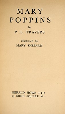 Lot 211 - The first edition of the first Mary Poppins book