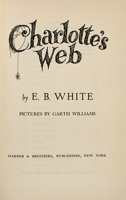 Lot 216 - The first edition of E. B. White's Charlotte's Web