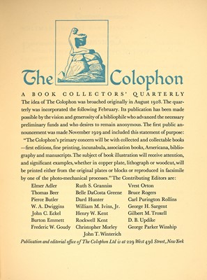 Lot 142 - The first series of The Colophon, complete