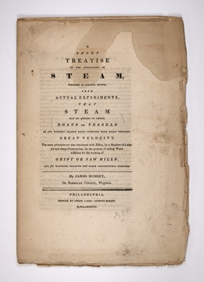 Lot 19 - Rumsey's 1788 Philadelphia treatise on steam power