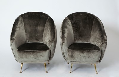 Lot 782 - Pair of Italian Upholstered Armchairs