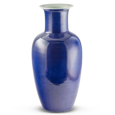 Lot 224 - A Chinese Blue Glazed Porcelain Vase