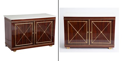 Lot 255 - Pair of Charles X  Style Mahogany and Gilt-Metal Mounted Side Cabinets