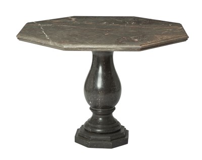 Lot 206 - Gray Marble Center Table
