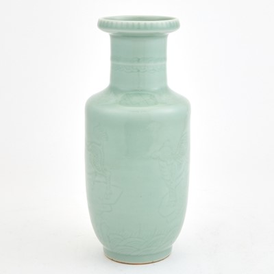 Lot 711 - A Chinese Celadon Glazed Porcelain Vase