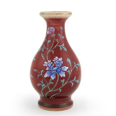 Lot 677 - A Chinese Oxblood Glazed Porcelain Bottle Vase