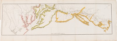 Lot 54 - Scarce map of Rochambeau's March from Boston to Yorktown