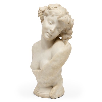 Lot 120 - White Marble Bust of Young Maiden