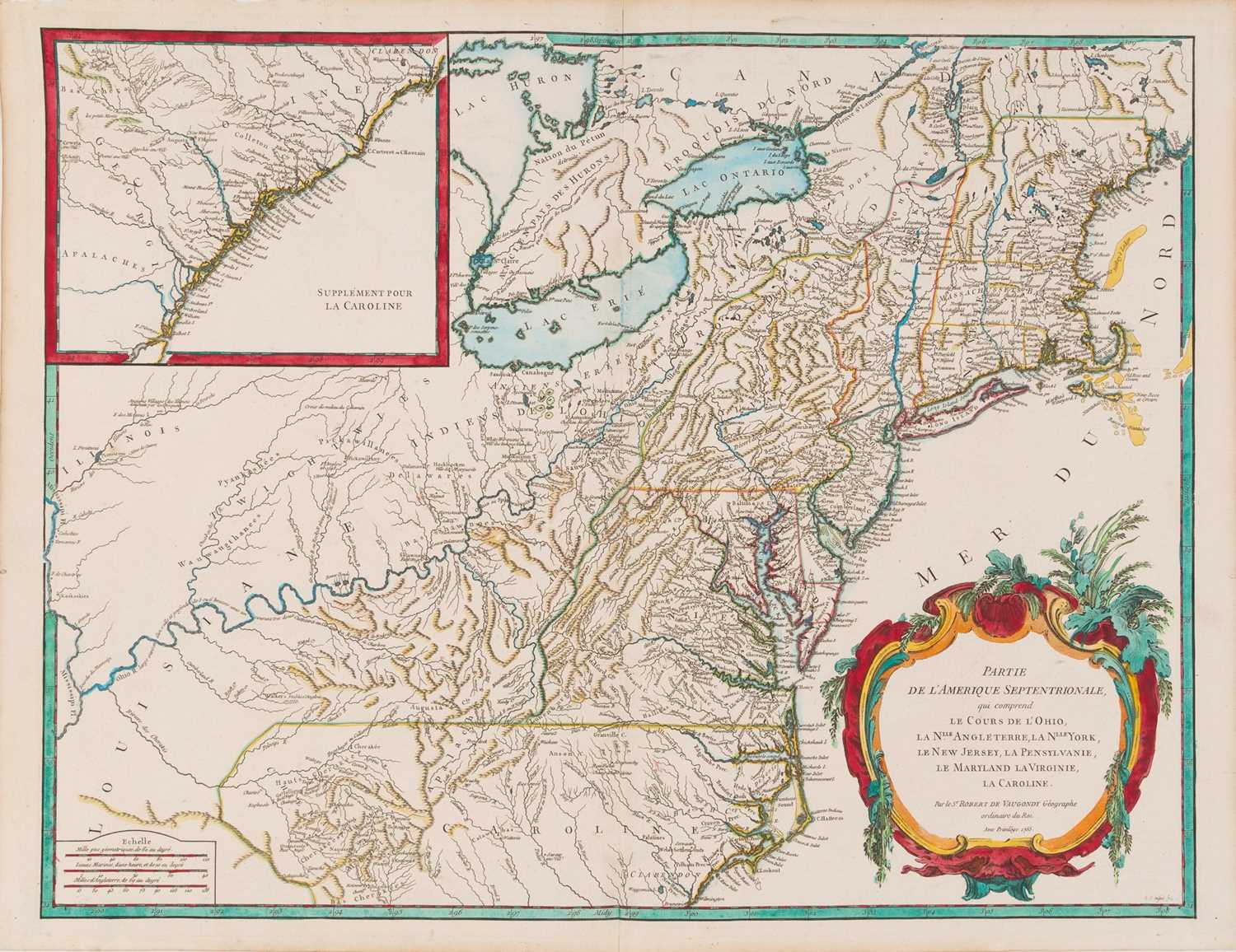 Lot 59 - Map of the colonies between the Ohio and Mississippi rivers