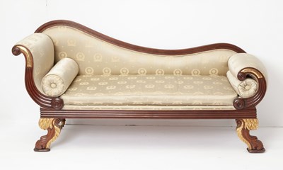 Lot 407 - George IV  Mahogany and Parcel-Gilt Daybed