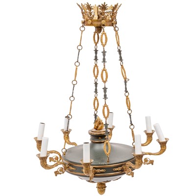 Lot 322 - French Empire Style Eight-Light Fixture
