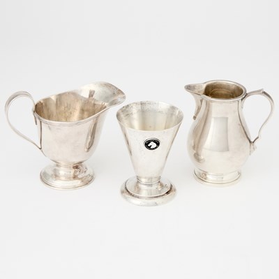 Lot 744 - Two Tiffany & Co. Sterling Silver Cream Jugs and a Sterling Silver Beaker