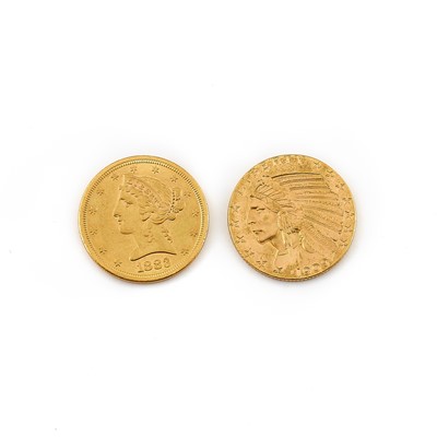 Lot 1112 - United States $5 Gold Coins