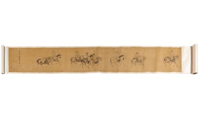 Lot 291 - A Chinese School Painted Hand Scroll