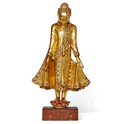 Lot 147 - Burmese Giltwood Figure of Buddha
