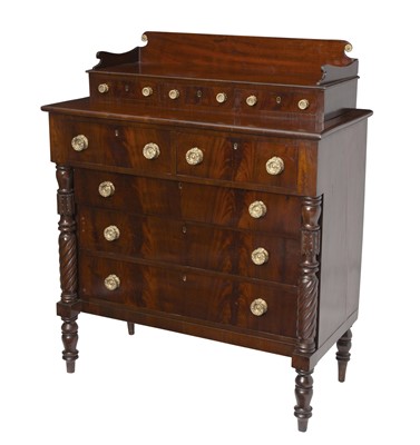 Lot 275 - Classical Mahogany Chest of Drawers