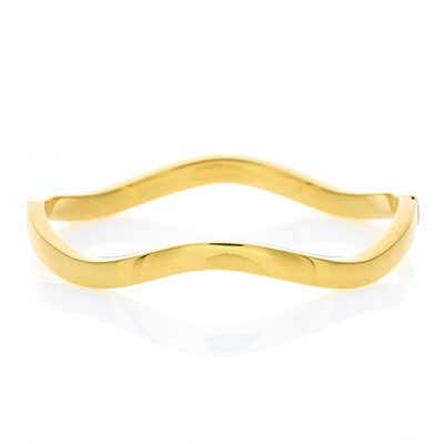 Lot 1012 - Tiffany & Co. Gold Wave Bangle Bracelet