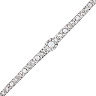Lot 161 - Edwardian Platinum and Diamond Bracelet