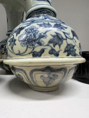 Lot 655 - A Large and Unusual Chinese Yuan-style Blue and White Porcelain Vessel