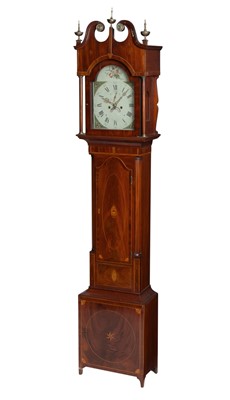 Lot 286 - Federal Inlaid Mahogany Tall Case Clock