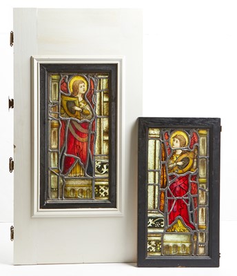 Lot 501 - Leaded and Stained Glass Figurative Religious Window