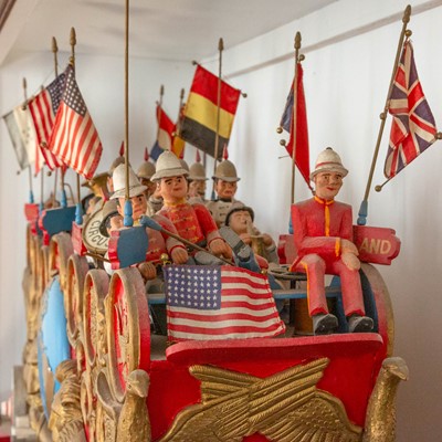Lot 232 - Carved and Painted Wood Barnum and Bailey’s Ringling Brothers Toy Circus