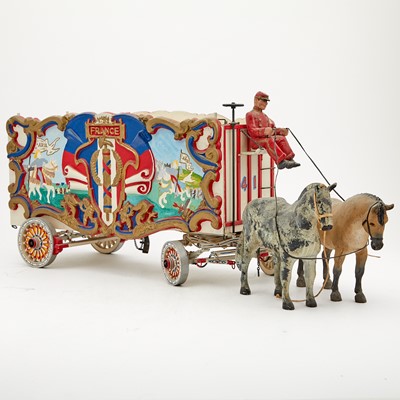 Lot 232 - Carved and Painted Wood Barnum and Bailey’s Ringling Brothers Toy Circus
